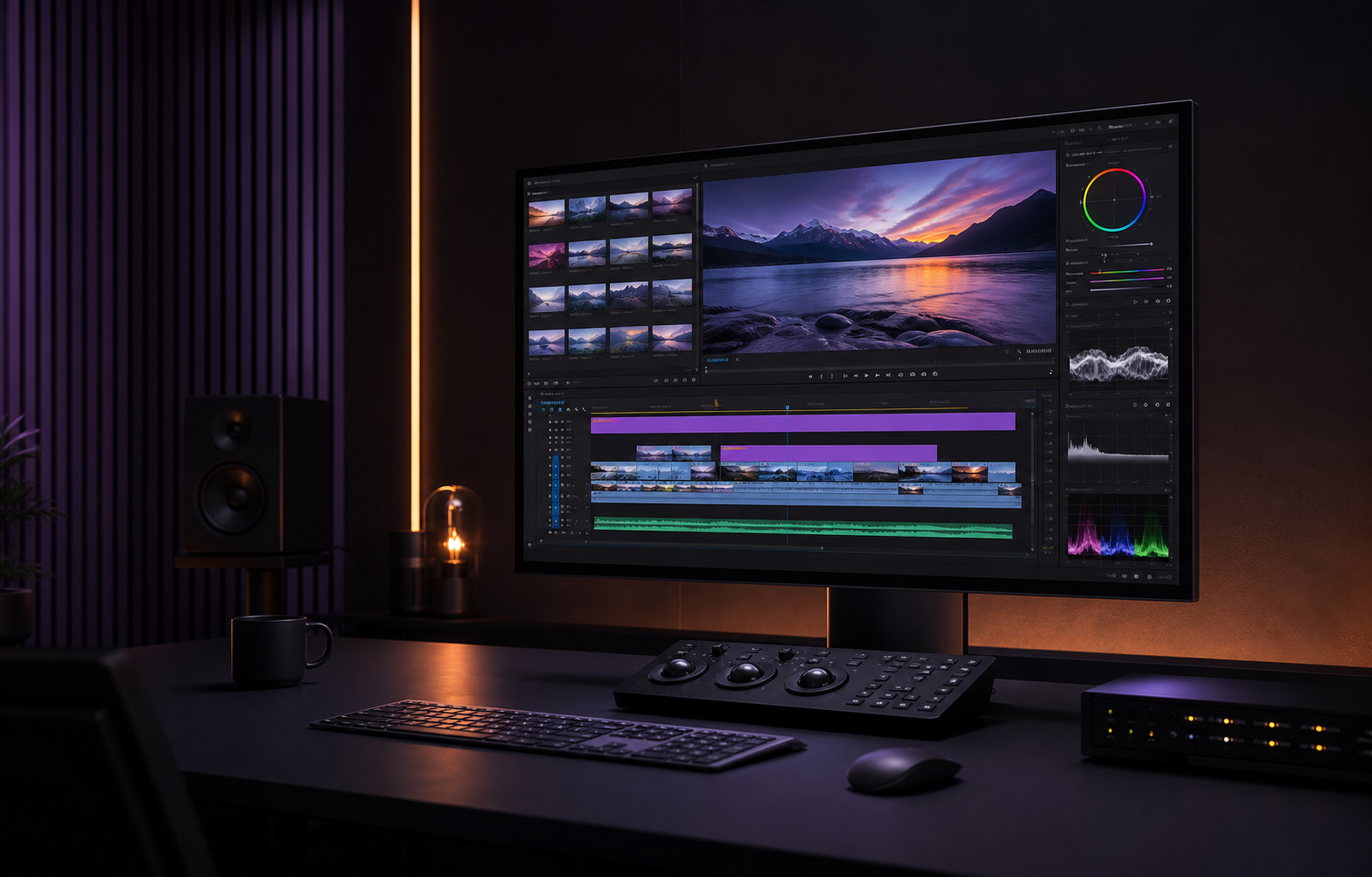 Adobe Premiere Pro profesyonel kurgu mockup’ı
